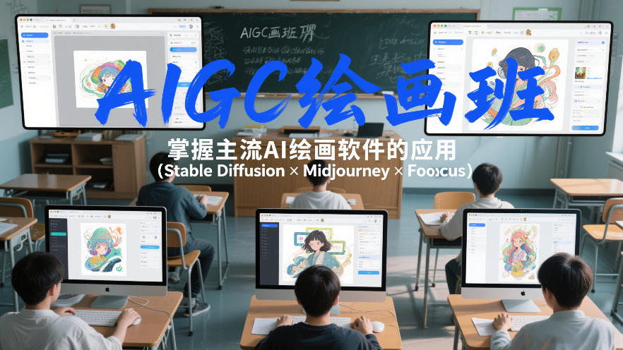 AIGC绘画班,掌握主流Ai绘画软件的应用(Stable Diffusion x Midjourney x Fooocus)-赛德副业库