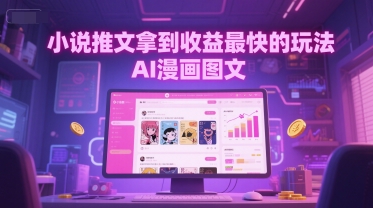 小说推文拿到收益最快的玩法，AI漫画图文-赛德副业库