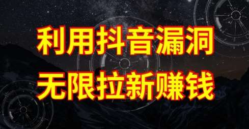 利用抖音链接漏洞，无限拉新赚钱【漏洞原理+操作流程】【揭秘】-赛德副业库
