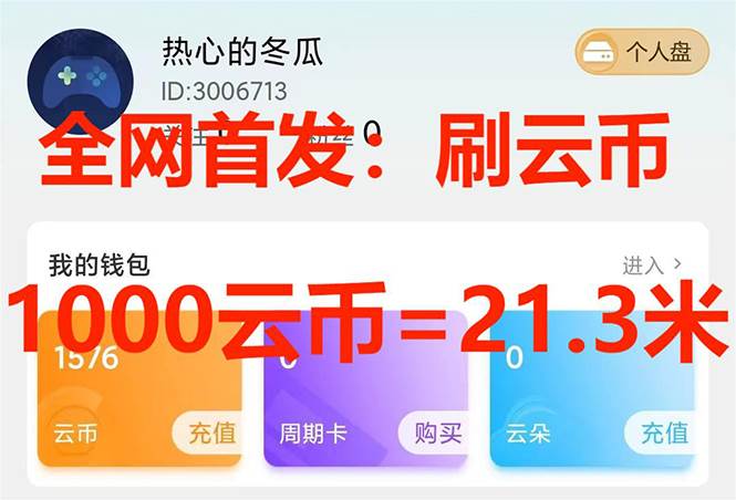 （7610期）全网首发沃云云电脑接码无限刷云币，日入100+，趁早快点做起来吧-赛德副业库
