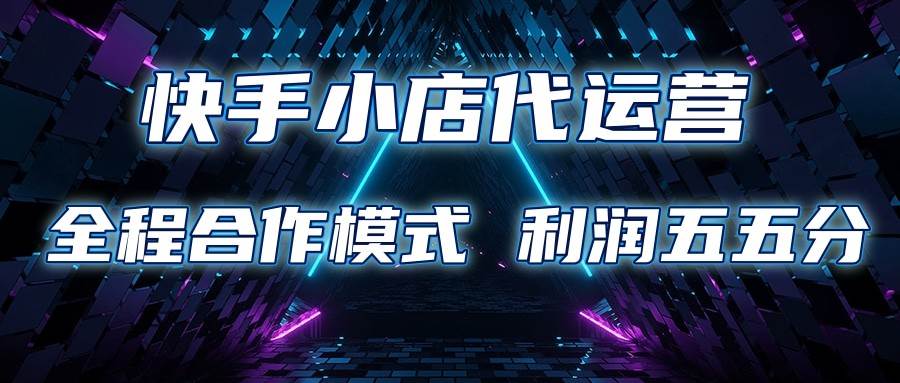 快手小店代运营 限时托管计划 合作模式 利润五五分成-赛德副业库