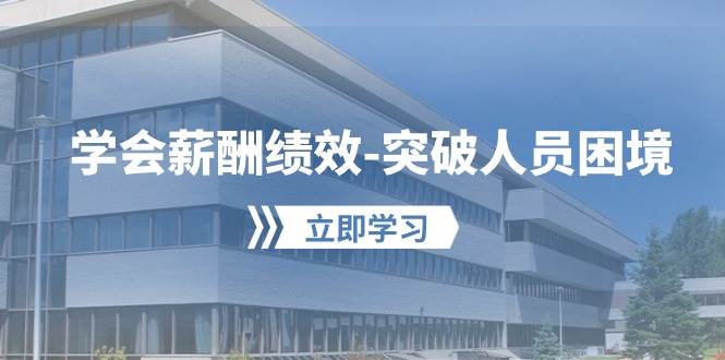 学会薪酬绩效突破人员困境:建立自己的【薪酬+绩效】体系,企业与员工双赢选择-赛德副业库