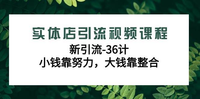 实体店引流视频课程，新引流-36计，小钱靠努力，大钱靠整合（48节课）-赛德副业库