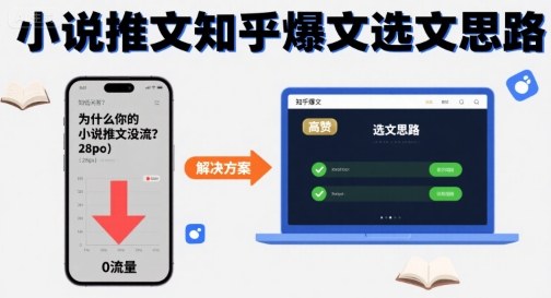 为什么你的小说推文没流量?小说推文知乎爆文选文思路-赛德副业库