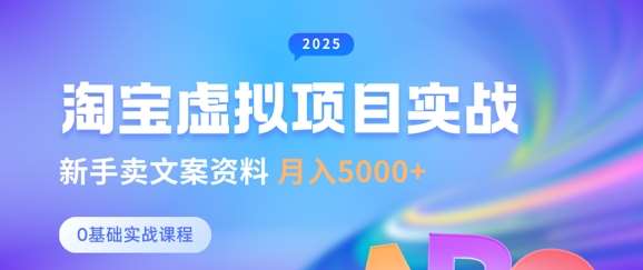 淘宝虚拟项目垂直玩法,新手卖文案资料,月入5k+-赛德副业库