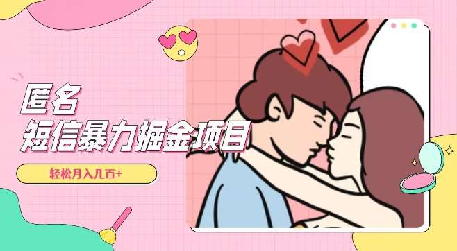 全网首发，揭秘超冷门匿名短信项目，通过信息差日入几百+【揭秘】-赛德副业库