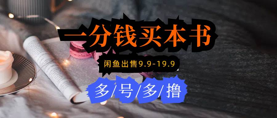 （9695期）每天花1分钱买一本书，闲鱼出售9.9-19.9不等，多账号多撸 新手小白均可操作-赛德副业库