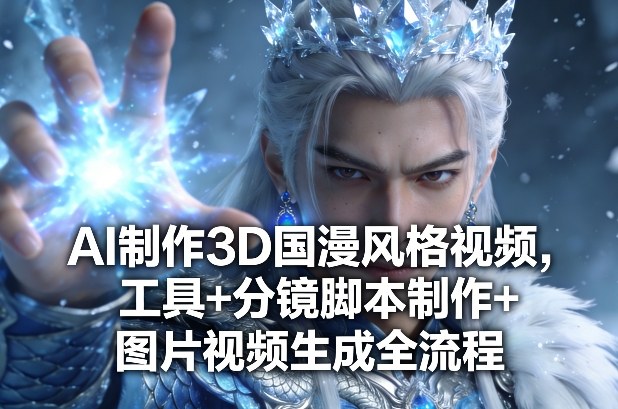 AI制作3D国漫风格视频,工具+分镜脚本制作+图片视频生成全流程-赛德副业库