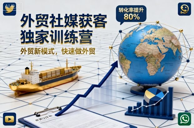 外贸社媒获客独家训练营，外贸新模式，快速做外贸-赛德副业库