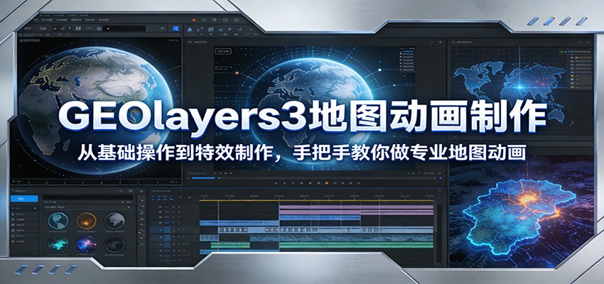 GEOlayers3地图动画制作:从基础操作到特效制作,手把手教你做专业地图动画-赛德副业库