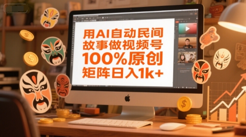 用AI自动民间故事做视频号,100%原创,矩阵日入1k+-赛德副业库