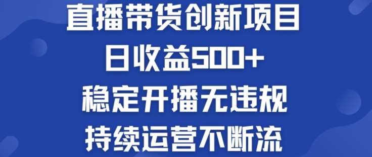 淘宝无人直播带货创新项目：日收益500+  稳定开播无违规  持续运营不断流【揭秘】-赛德副业库