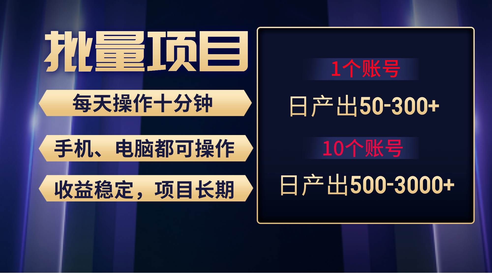 (9223期)红利项目稳定月入过万,无脑操作好上手,轻松日入300+-赛德副业库