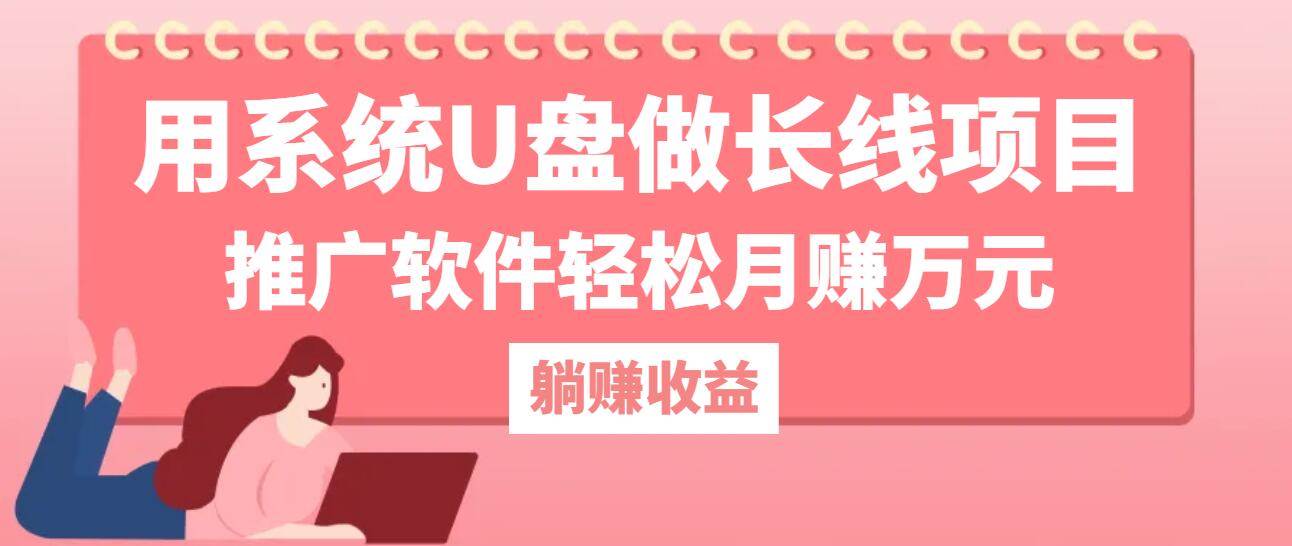 用系统U盘做长线项目，推广软件轻松月赚万元-赛德副业库