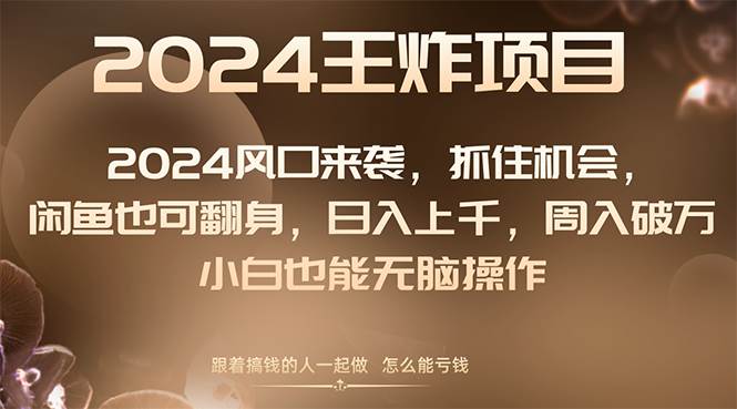（8401期）2024风口项目来袭，抓住机会，闲鱼也可翻身，日入上千，周入破万，小白…-赛德副业库