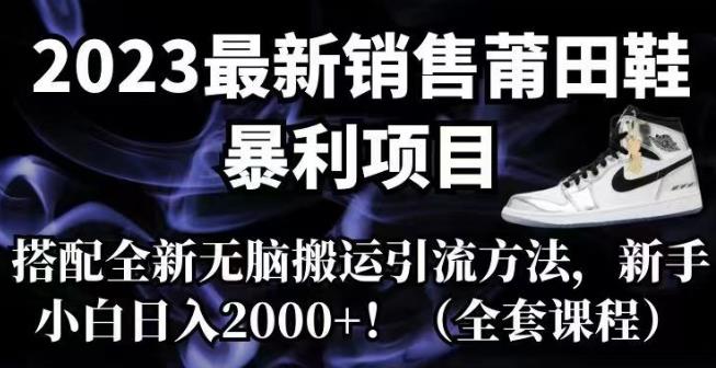 2023最新销售莆田鞋暴利项目，搭配全新无脑搬运引流方法，新手小白日入2000+【揭秘】-赛德副业库