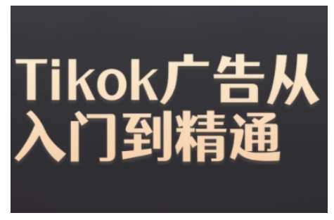 Tiktok Ads实操教程，Tiktok广告从入门到精通-赛德副业库