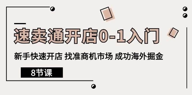 (10126期)速卖通开店0-1入门,新手快速开店 找准商机市场 成功海外掘金(8节课)-赛德副业库