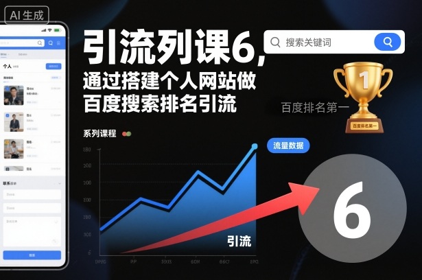 引流系列课6，通过搭建个人网站做百度搜索排名引流-赛德副业库