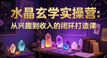水晶玄学实操营：从兴趣到收入的闭环打造课-赛德副业库