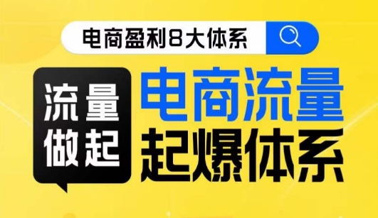8大体系流量篇·流量做起，电商流量起爆体系线上课-赛德副业库