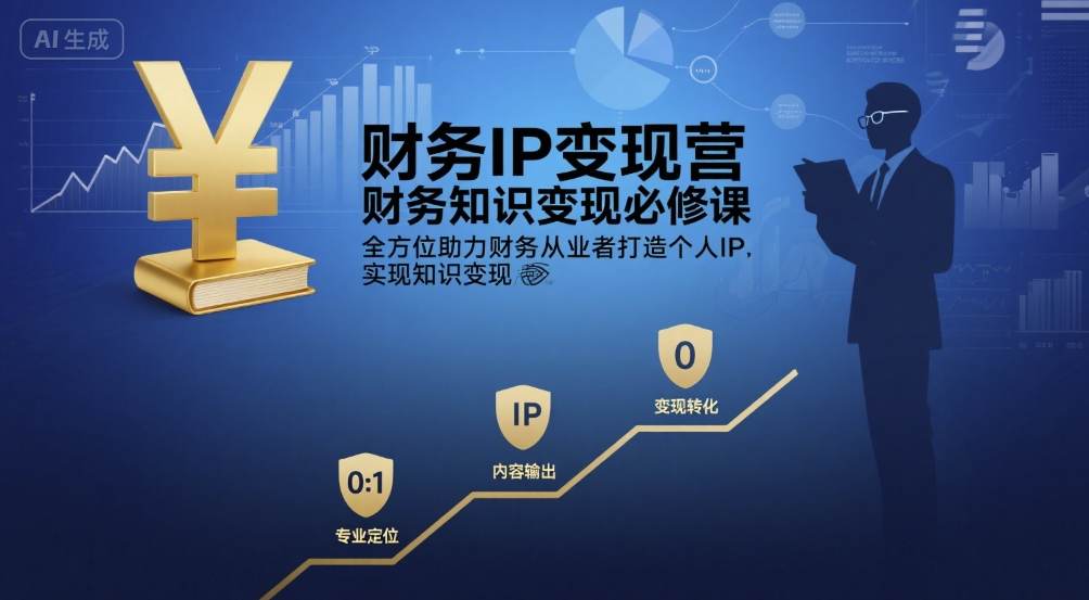财务IP变现营，财务知识变现必修课，全方位助力财务从业者打造个人IP，实现知识变现-赛德副业库