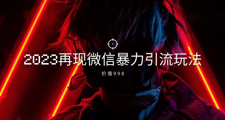 价值998元2023最新微信暴力引流玩法，日引流50-100+-赛德副业库