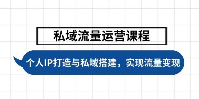 私域流量运营课程，个人IP打造与私域搭建，助力学员实现流量变现-赛德副业库