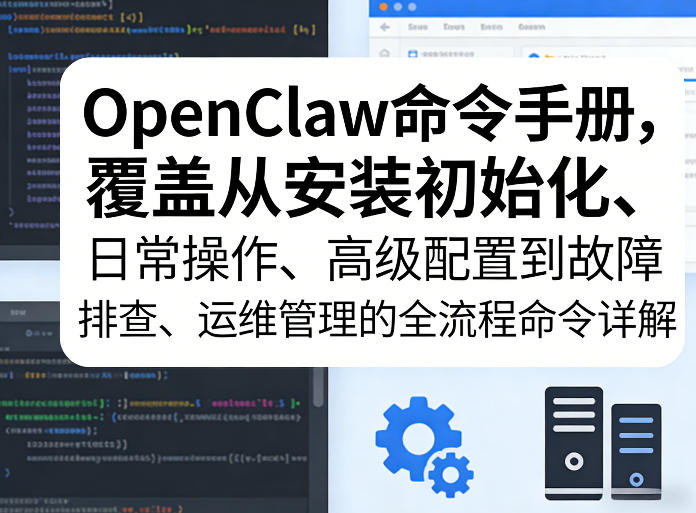 OpenClaw命令手册，覆盖从安装初始化、日常操作、高级配置到故障排查、运维管理的全流程命令详解-赛德副业库