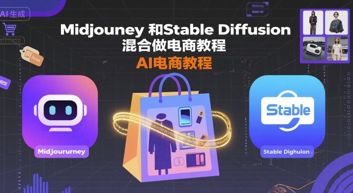 Midjourney和Stable Diffusion混合做电商教程-ai电商教程-赛德副业库