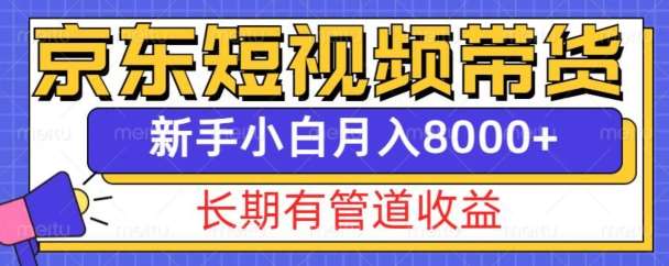 京东短视频带货新玩法,长期管道收益,新手也能月入8000+-赛德副业库