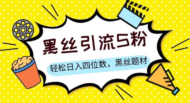 S粉变现，轻松日入四位数，黑丝题材+情感话术【揭秘】-赛德副业库
