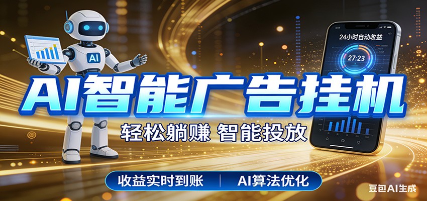 智能广告挂机新时代，利用碎片化时间实现稳定被动收益，AI帮你持续盈利-赛德副业库