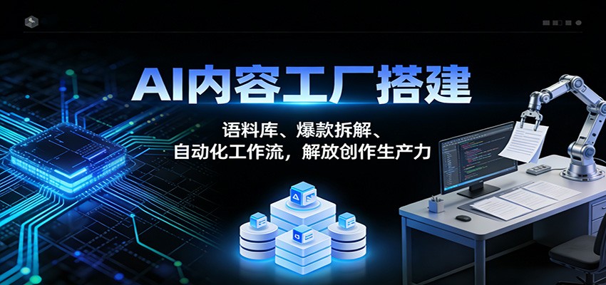 AI内容工厂搭建：语料库、爆款拆解、自动化工作流，解放创作生产力-赛德副业库