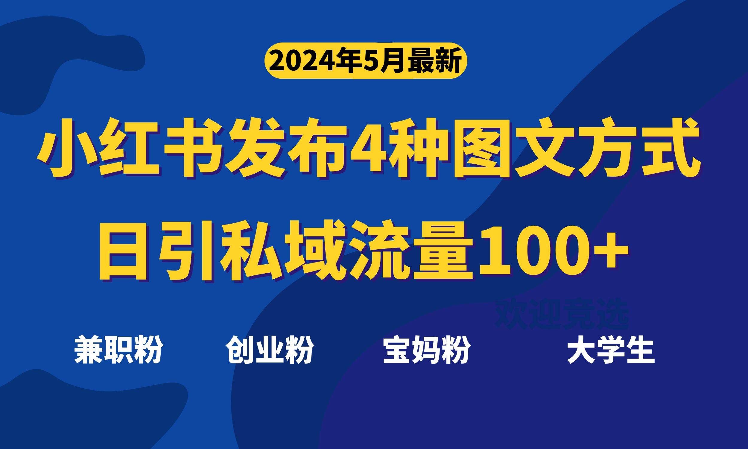 (10677期)最新小红书发布这四种图文,日引私域流量100+不成问题,-赛德副业库