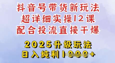 2025全新升级抖音带货玩法,一天纯利四位数,从剪辑到选品再到发布投流,超详细玩法揭秘-赛德副业库