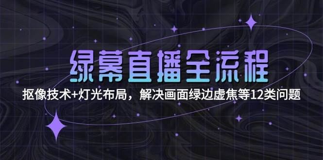 绿幕直播全流程：抠像技术+灯光布局，解决画面绿边虚焦等12类问题-赛德副业库