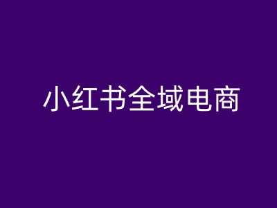 小红书全域电商，小红书电商教程-赛德副业库