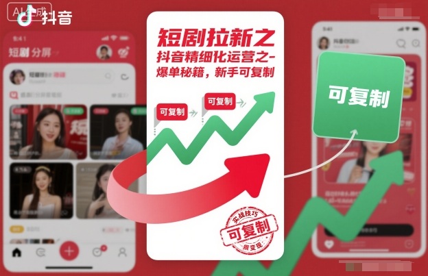 短剧拉新之抖音精细化运营之爆单秘籍，新手可复制-赛德副业库