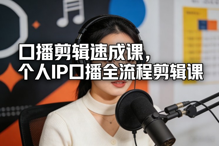 口播剪辑速成课，个人IP口播全流程剪辑课-赛德副业库