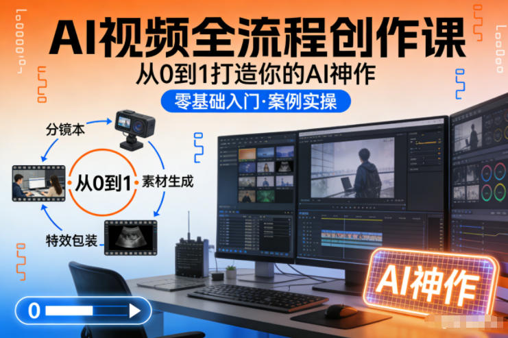AI视频全流程创作课,从0到1打造你的AI神作-赛德副业库