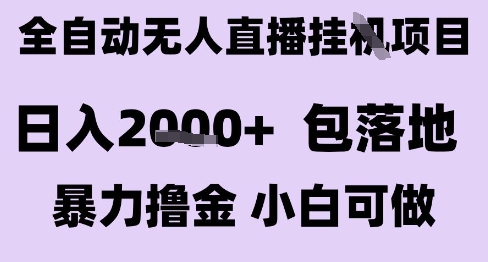 最新全自动抖音无人直播挂G项目，日入2k+ 包落地暴力撸金，小白可做【揭秘】-赛德副业库