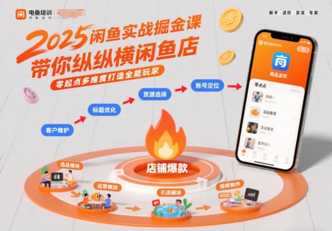 2025闲鱼实战掘金课，带你纵横闲鱼店，零起点多维度打造全能玩家-赛德副业库