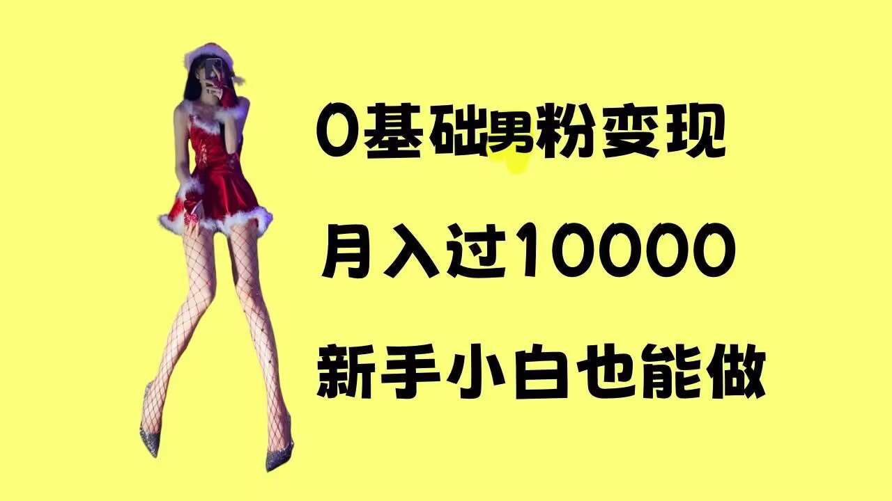 0基础男粉s粉变现，月入过1w+，操作简单，新手小白也能做【揭秘】-赛德副业库