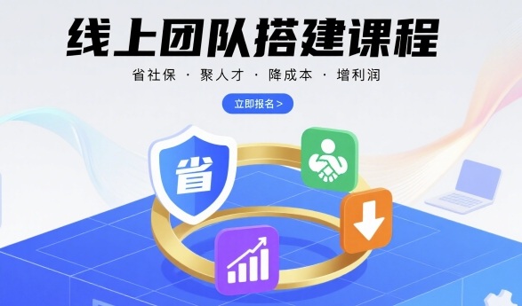 线上团队搭建课程,省社保,聚人才,降成本,增利润,团队管理必看-赛德副业库