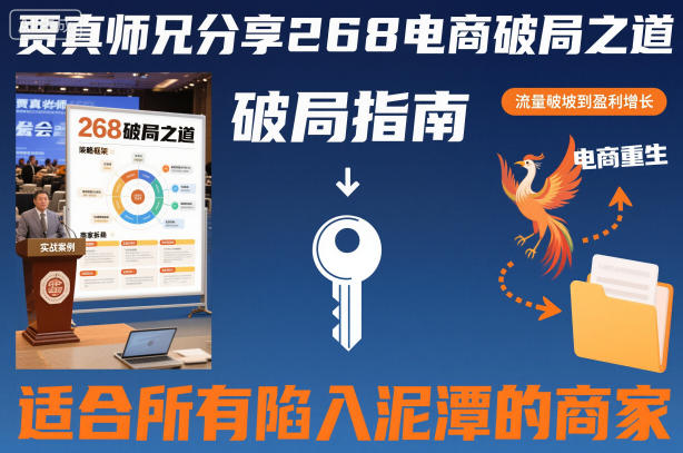 贾真师兄分享268电商破局之道-适合所有陷入泥潭的商家-赛德副业库