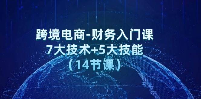 （12047期）跨境电商-财务入门课：7大技术+5大技能（14节课）-赛德副业库
