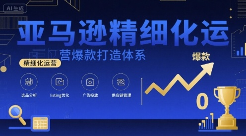 亚马逊精细化运营爆款打造体系,视频课+全套资料文档-赛德副业库