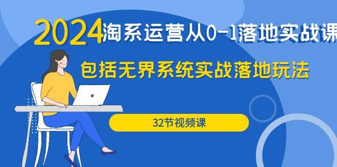 （9919期）2024·淘系运营从0-1落地实战课：包括无界系统实战落地玩法（32节）-赛德副业库