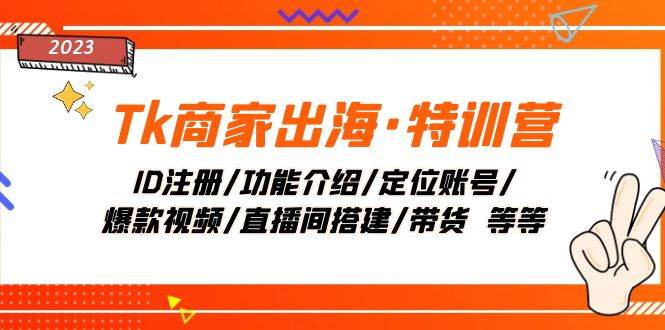 （7974期）Tk商家出海·特训营：ID注册/功能介绍/定位账号/爆款视频/直播间搭建/带货.-赛德副业库